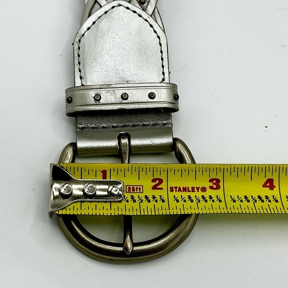 Like New Braided Leather Belt, Champagne Gold, size‎ M/L - Picture 12 of 13